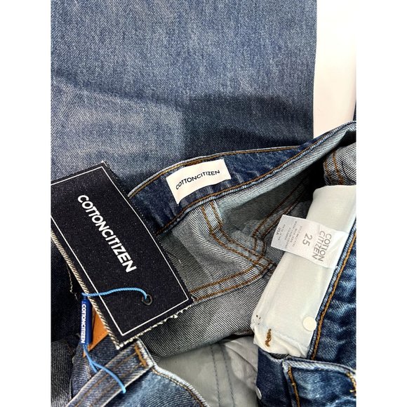 NWT Cotton Citizen Mila Jeans in Palm Coated Blue Denim - Picture 8 of 8
